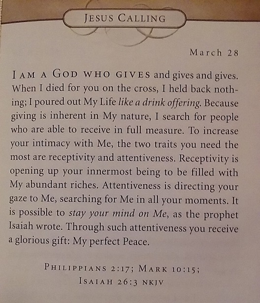 Jesus Calling March 28 2016